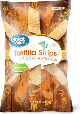 White Corn Tortilla Chips Strips, White Corn