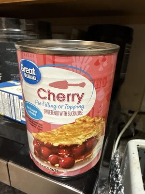 Cherry No Sugar Added Pie Filling Or Topping Sweetened With Splenda, Cherry Sweetened With Splenda