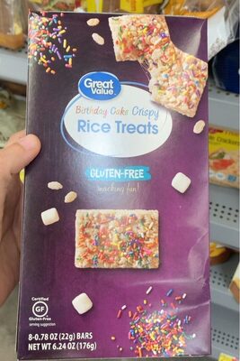 Birthday Cake Crispy Rice Treats Bars, Birthday Cake