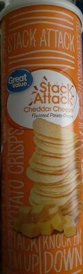 Cheddar Cheese Flavored Stack Attack Potato Crisps, Cheddar Cheese