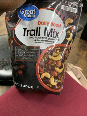 Daily Boost Blend Of Dried Cranberries, Pumpkin Seed Kernels, Almonds, Fruity Baobites And Cashews Trail Mix, Daily Boost