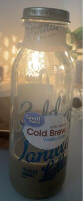 Vanilla Latte Cold Brew 100% Arabica Coffee, Vanilla Latte
