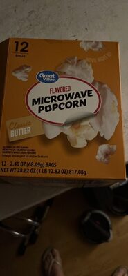 Butter Flavored Microwave Popcorn, Butter