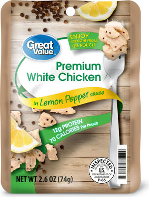 Premium White Chicken In Lemon Pepper Sauce, Lemon Pepper