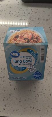 Mediterranean Inspired Tuna Bowl With Brown Rice, Mediterranean