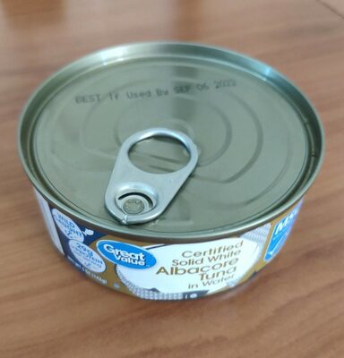 Wild Caught Certified Solid White Albacore Tuna In Water, Water