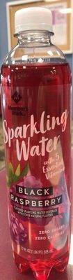 Black Raspberry Flavored Sparkling Water Beverage, Black Raspberry