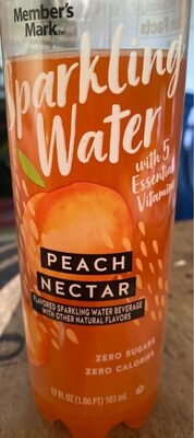 Peach Nectar Flavored Sparkling Water Beverage, Peach Nectar