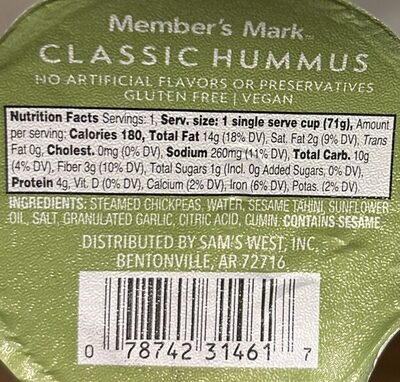 Classic Hummus Singles, Classic