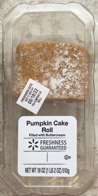 Pumpkin Cake Roll Filled With Buttercream, Pumpkin Cake Filled With Buttercream