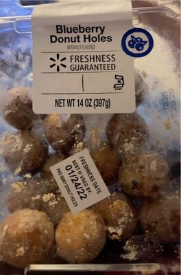 Powdered Blueberry Flavored Donut Holes, Powdered Blueberry