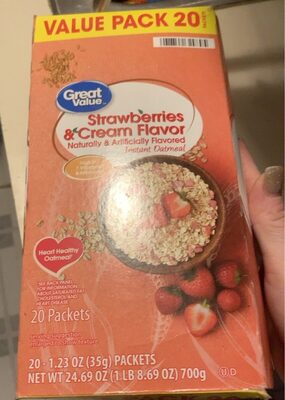 Strawberries & Cream Instant Oatmeal, Strawberries & Cream