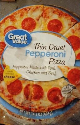 Pepperoni Thin Crust Pizza, Pepperoni