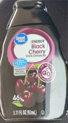 Black Cherry Energy Drink Enhancer, Black Cherry