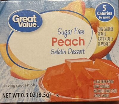 Peach Sugar Free Gelatin Dessert, Peach