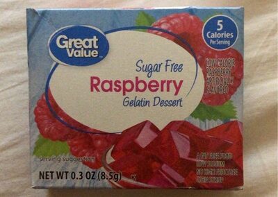 Raspberry Sugar Free Gelatin Dessert, Raspberry
