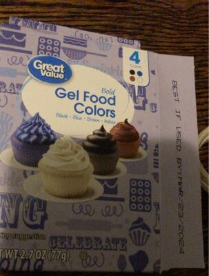 Bold Gel Food Colors - Black, Blue, Brown, White