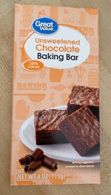 Unsweetened Chocolate 100% Cacao Baking Bar, Unsweetened Chocolate