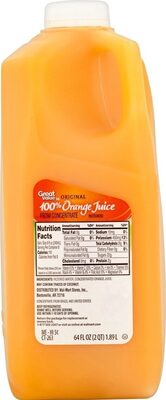 100% Orange Juice From Concentrate, Orange