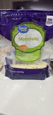 Mozzarella Low-Moisture Part-Skim Shredded Cheese, Mozzarella
