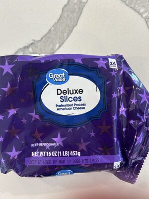 Deluxe American Pasteurized Process Cheese Slices, Deluxe American