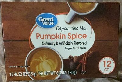 Pumpkin Spice Cappuccino Mix Single Serve Cups, Pumpkin Spice