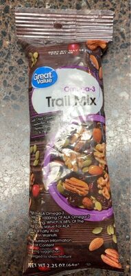 Omega-3 Trail Mix With Dried Sweetened Cranberries, Walnuts, Pepitas, Almonds & Pecans, Omega-3