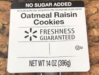 Oatmeal Raisin No Sugar Added Cookies, Oatmeal Raisin