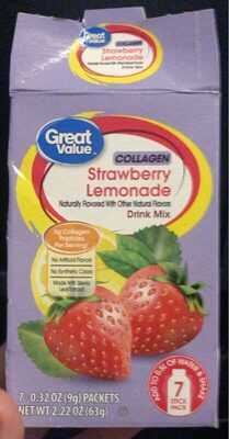 Strawberry Lemonade Collagen Drink Mix, Strawberry Lemonade