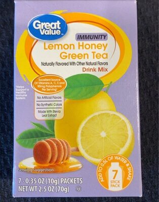 Lemon Honey Immunity Green Tea Drink Mix, Lemon Honey