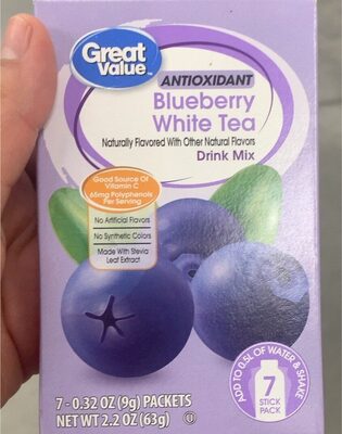 Blueberry White Tea Flavored Antioxidant Drink Mix, Blueberry White Tea