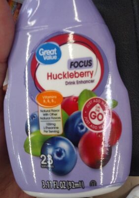Huckleberry Flavor Focus Drink Enhancer, Huckleberry