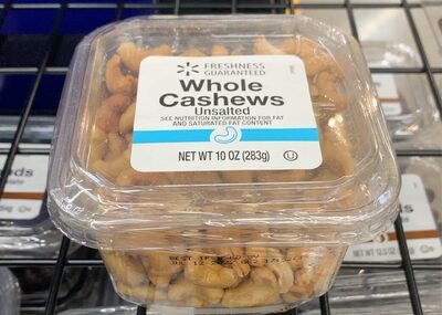 Unsalted Whole Cashews, Unsalted