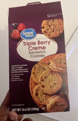 Triple Berry Creme Sandwich Cookies, Triple Berry Creme