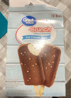 Crunch Vanilla Flavored Reduced Fat Ice Cream With Milk Chocolate Coating And Crisped Rice Bars, Crunch Vanilla