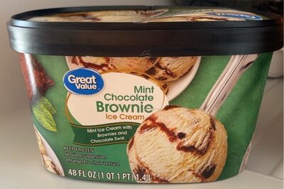 Mint Chocolate Brownie Mint Ice Cream With Brownies And Chocolate Swirl, Mint Chocolate Brownie