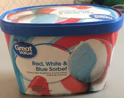 Cherry, Blue Raspberry, & Lime Sorbet Red, White & Blue Sorbet, Cherry, Blue Raspberry, & Lime Sorbet