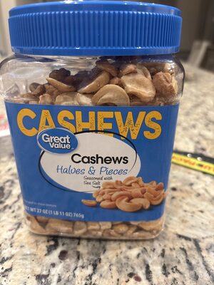Sea Salt Cashew Halves & Pieces, Sea Salt