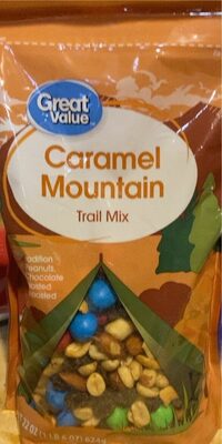 Caramel Mountain Roasted Salted Peanuts, M&M's Caramel Chocolate Candies, Raisins, Roasted Salted Cashews & Roasted Salted Almonds Trail Mix, Caramel Mountain