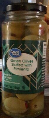 Green Olives Stuffed With Pimiento, Green With Pimiento