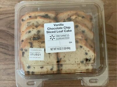 Vanilla Chocolate Chip Sliced Loaf Cake, Vanilla Chocolate Chip