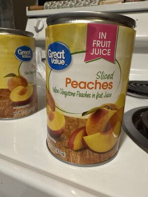 Yellow Cling Sliced Peaches In Juice, Juice
