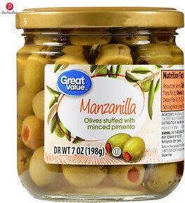Stuffed Manzanilla Olives With Minced Pimento, Minced Pimento