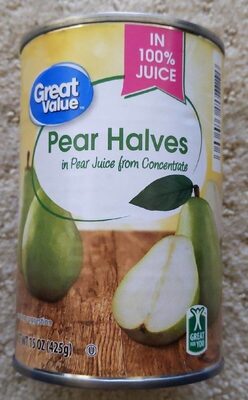 Pear Halves In Pear Juice, Pear Juice
