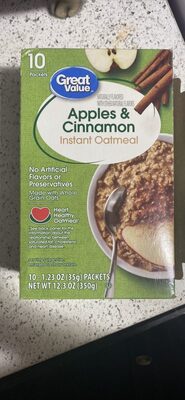 Apples & Cinnamon Flavor Instant Oatmeal, Apples & Cinnamon