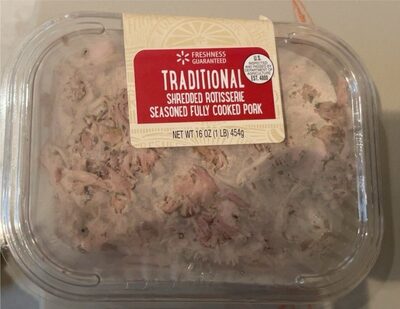 Traditional Shredded Rotisserie Fully Cooked Seasoned Pork, Traditional
