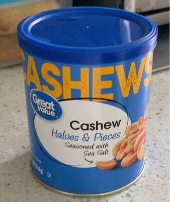 Cashew Halves & Pieces Seasoned With Sea Salt, Sea Salt