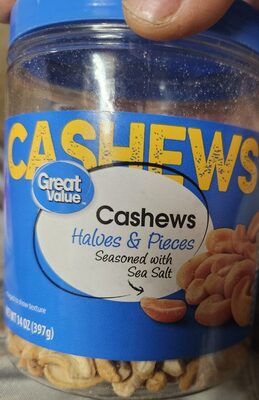 Cashew Halves & Pieces Seasoned With Sea Salt, Sea Salt