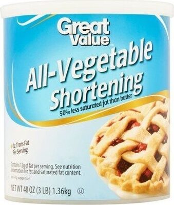 All Vegetable Shortening, All Vegetable