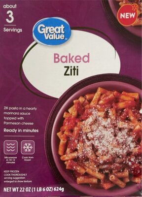 Baked Ziti Pasta In A Hearty Marinara Sauce Topped With Parmesan Cheese, Baked Ziti
